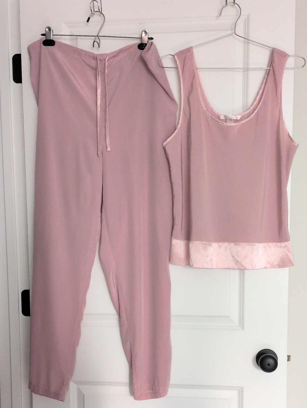 Victoria's Secret Blush Pink Tank & Drawstring Pajama Set Size Large